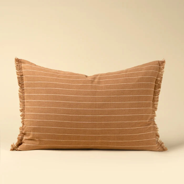 16x24 Handloom Stripe Pillow, Terracotta - Magnolia Lane co. Home + Garden + Gift