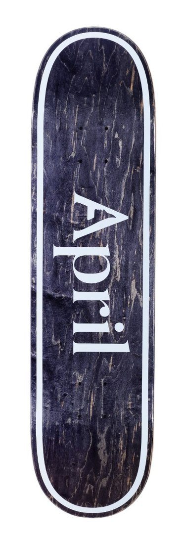 APRIL DECK OG LOGO INVERT BLACK 8.0"