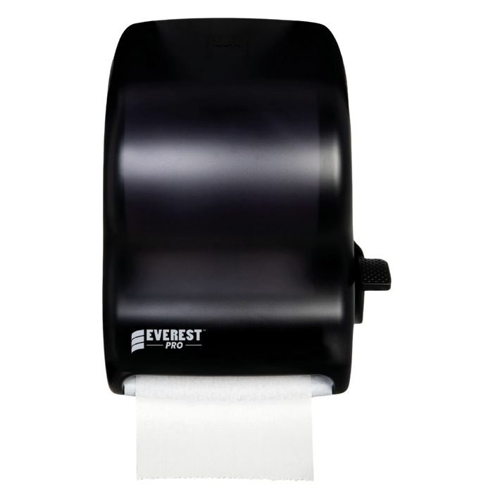 Black Dispenser with Lever for 205' to 1000' Hand Towel Rolls
