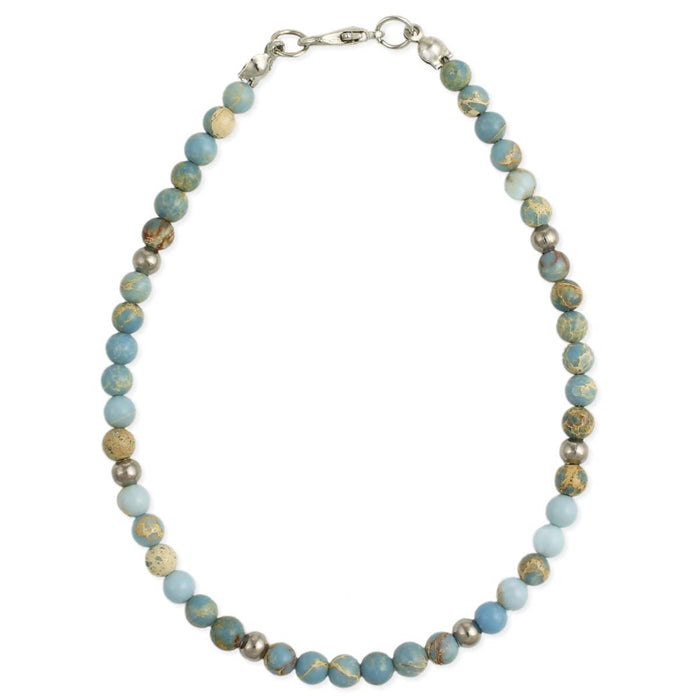 Beautiful Blue Jasper Bead Anklet - Olita Gifts & Goods