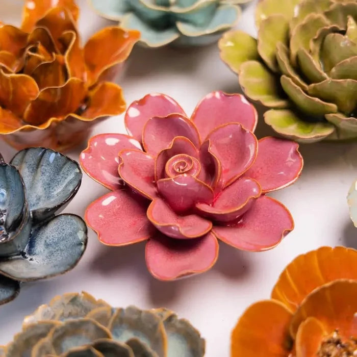 Ceramic Blush Pink Tahitian Gardenia - Olita Gifts & Goods