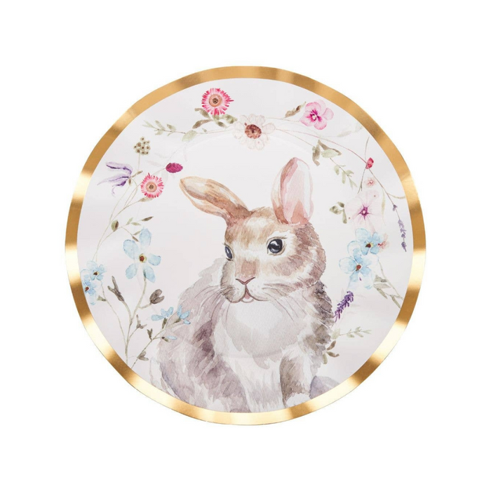 Create a whimsical Easter table with wavy paper dinner plates