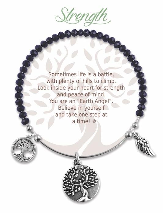 Earth Angel Bracelet Strength Black - Cardsmart & Gift