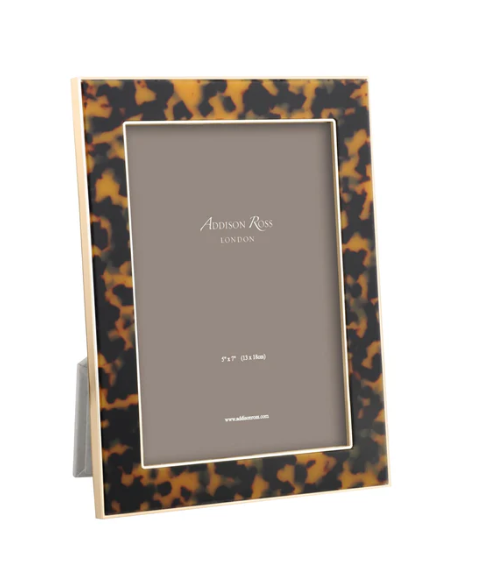 Faux Tortoiseshell & Gold Photo Frame