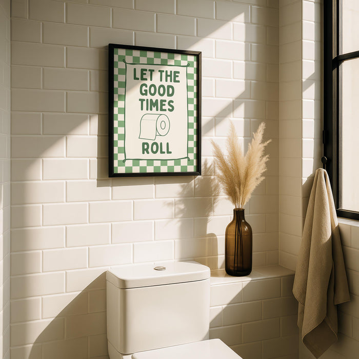 Funny Bathroom Wall Art Set, Goose Bathroom Decor, Green Bathroom Prints, Farmhouse Bathroom Wall Decor, Humorous Toilet Wall Art Set