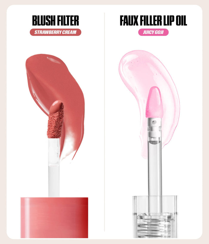 HUDA BEAUTY CHEEK & LIP DUO BERRIES AND CREAM kit