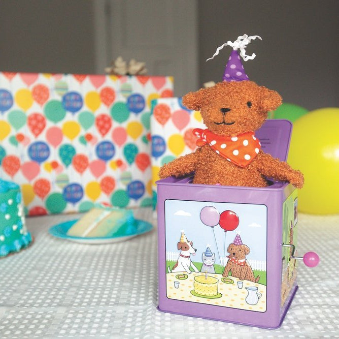 Jack Rabbit Creations Birthday Puppy Jack-in-the-Box
