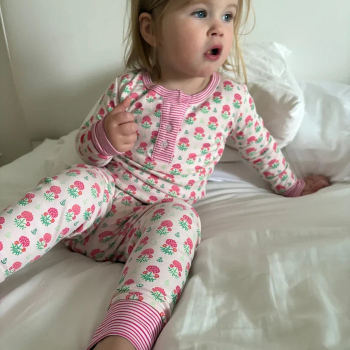 Joy Street Kids Henley Pajamas in Geranium