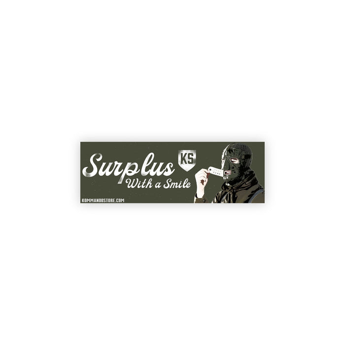 KommandoStore Surplus With a Smile Sticker
