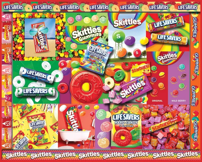 Lifesavers Starburst Skittles Fruit Candy Puzzle 1000 Pce