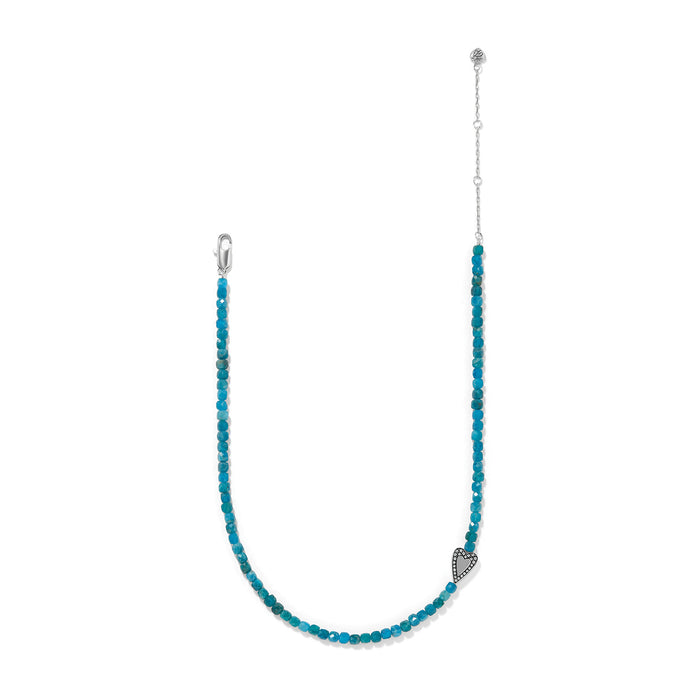 Love Messages Be Bold Teal Necklace