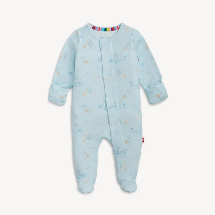 Magnetic Me Modal Footie in Serene Safari in Blue