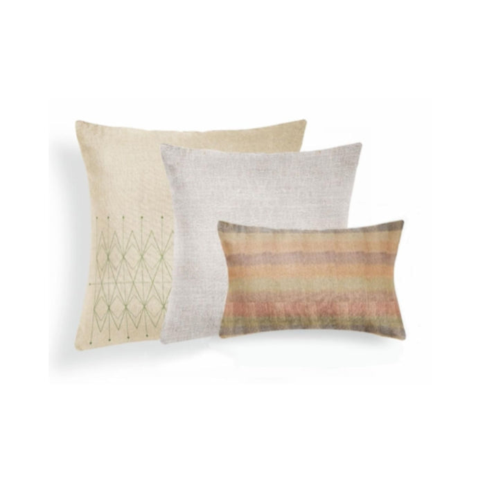 Natural Jacquard Eri Silk Pillow 16x16 with insert