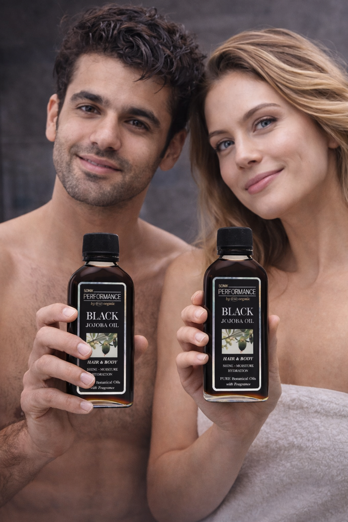 P+50 Sonik Performance Black Jojoba Oil 125ml | Lightweight Hair & Skin Oil for Hydration, Shine & Smoothness | Multi-Use Oil UK