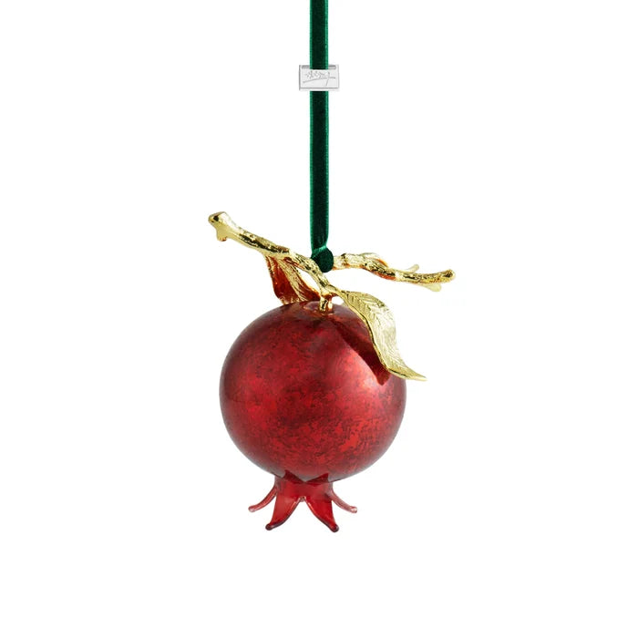 Michael Aram pomegranate glass ornament, red, for holiday decoration