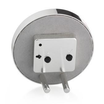 Powder Blue Enamel & Silver Trim Alarm Clock