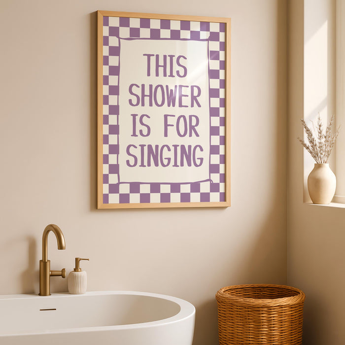 Purple Bathroom Wall Art Set of 6, Funny Bathroom Prints, Trendy Lavender Decor, Cute Toilet Humor Posters, Apartment Bathroom Printable