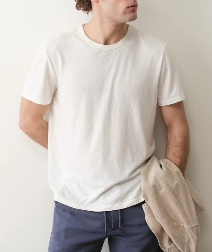 Relaxed Hemp Cotton Tee White
