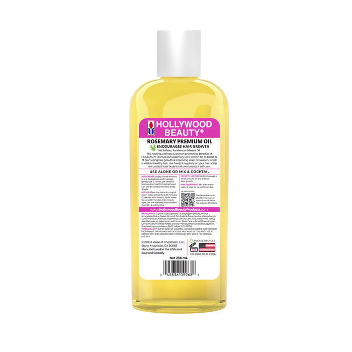 Rosemary Premium Oil for Hair, Scalp, Skin, and Nails - 8 fl oz