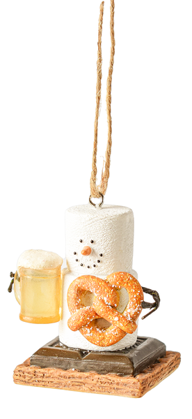 Smores Beer Pretzel Ornament
