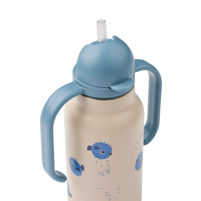 Water Bottle - Kimmie - Pufferfish - Sandy - Close Look