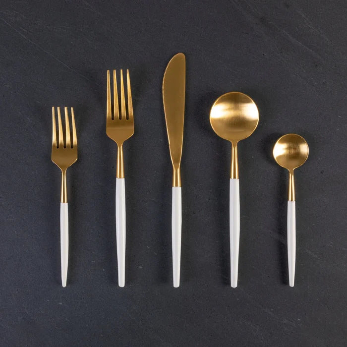 White & Gold Small Fork