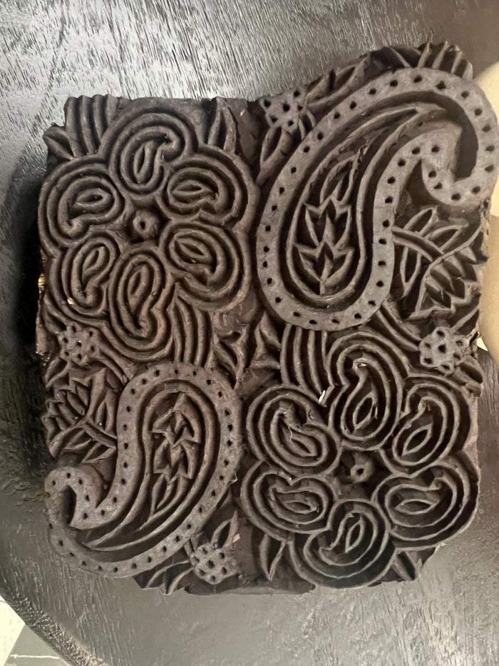 Wood Blocks Paisley and Flower