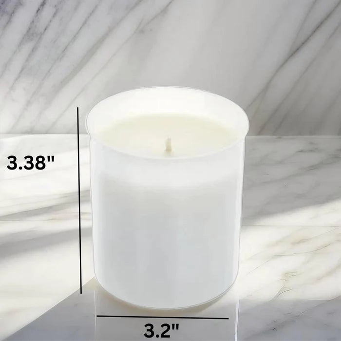 12oz White Tumbler Soy Candle (Unlabeled or Custom Label)
