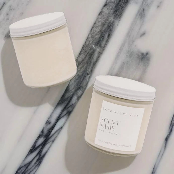 16oz Clear Jar Soy Candle (Unlabeled or Custom Label)