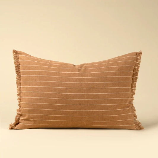 16x24 Handloom Stripe Pillow, Terracotta - Magnolia Lane co. Home + Garden + Gift
