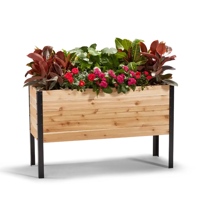 Cedar Planters 18" x 48" Raised Garden Bed - 30" TALL