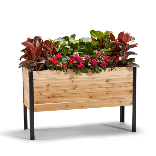 Cedar Planters 18" x 48" Raised Garden Bed - 30" TALL