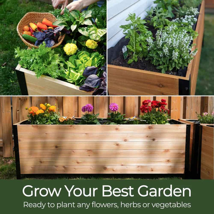 Cedar Planters SHIP IT NOW 18" x 48" Raised Garden Bed - 30" TALL