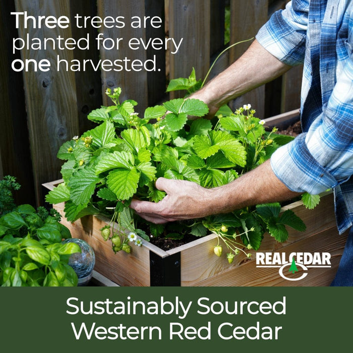Cedar Planters 18" x 48" Raised Garden Bed - 30" TALL