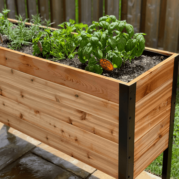 Cedar Planters 18" x 48" Raised Garden Bed - 30" TALL