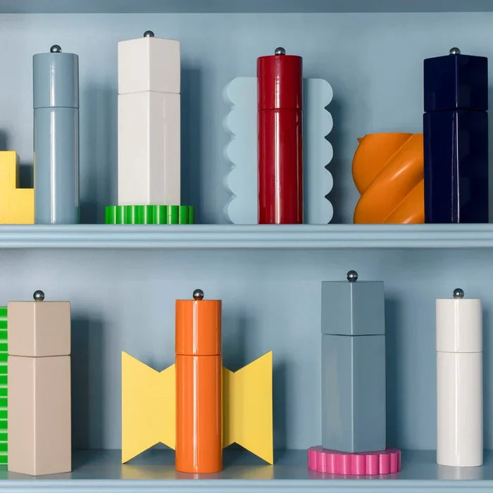 Salt Pepper Mill, Square Pillar multi color, 24cm.