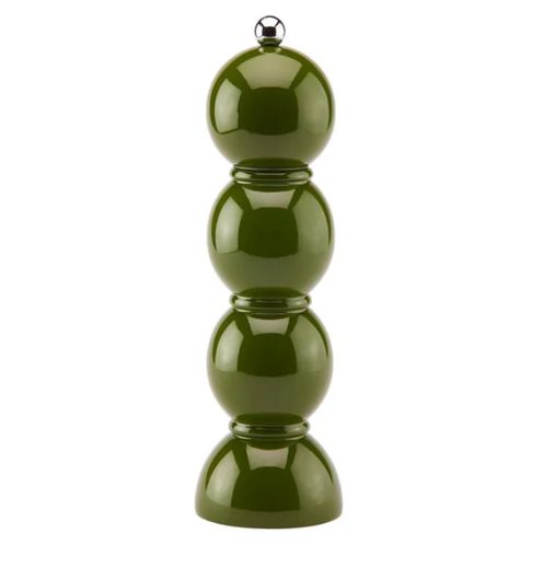 24cm Khaki Bobbin Design Lacquer Salt or Pepper Grinder