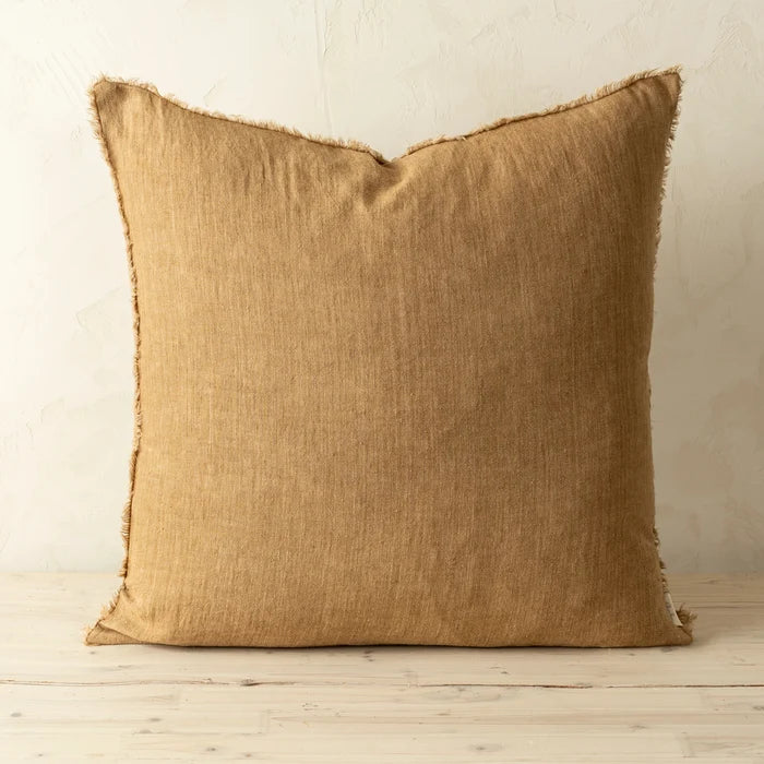 24x24 Lina Linen Pillow Tawny - Magnolia Lane co. Home + Garden + Gift