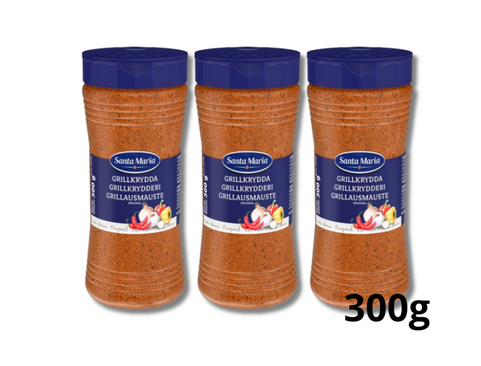 3 Bottles of Santa Maria Grillkrydda Seasoning - 300g (10.58 oz)
