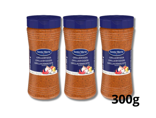3 Bottles of Santa Maria Grillkrydda Seasoning - 300g (10.58 oz)