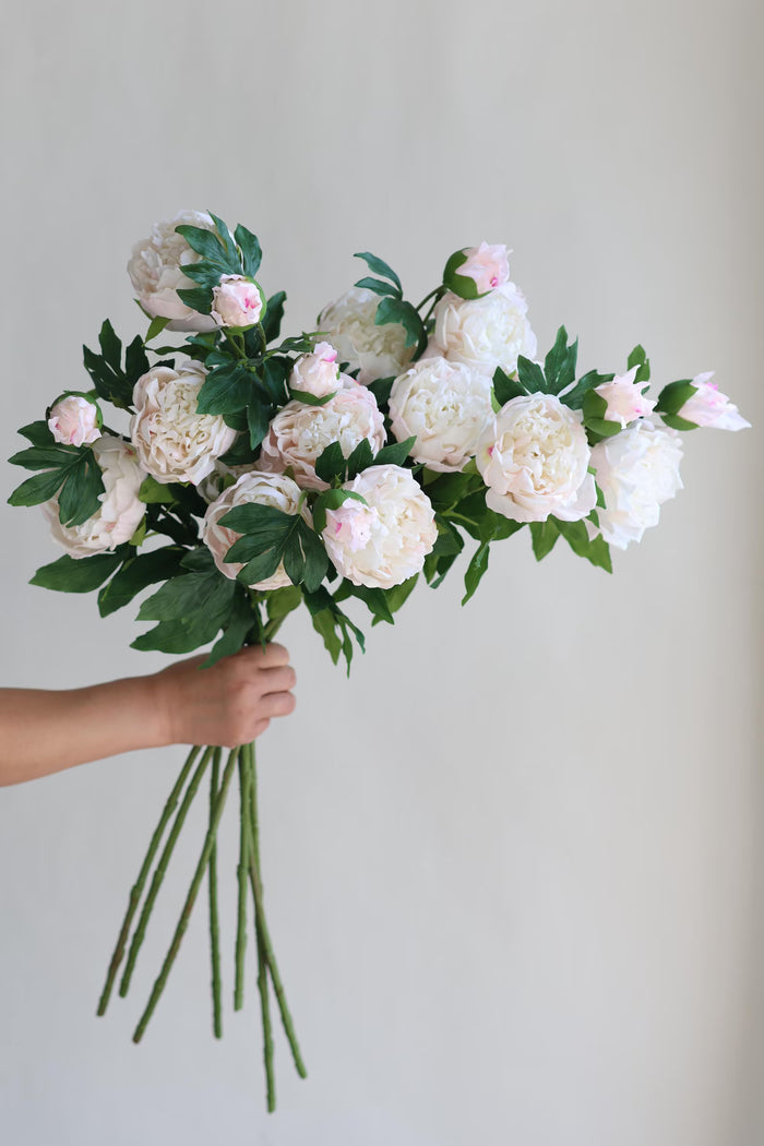 31.5" White & Pink Faux Floral - Magnolia Lane co. Home + Garden + Gift