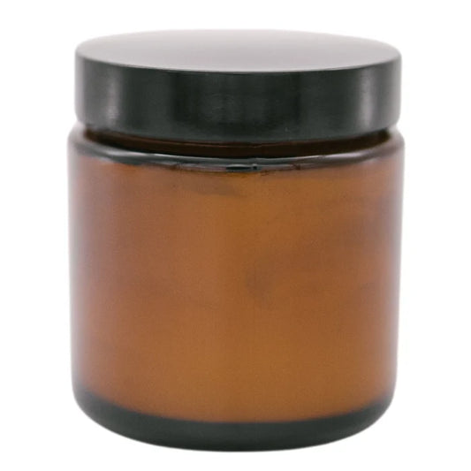 4oz Amber Jar Soy Candle (Unlabeled or Custom Label)