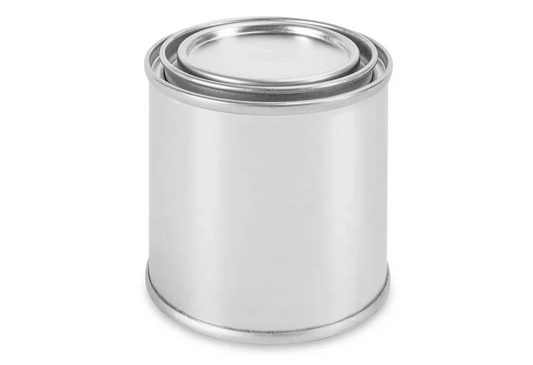 4oz Silver Paint Can Soy Candle (Unlabeled or Custom Label)