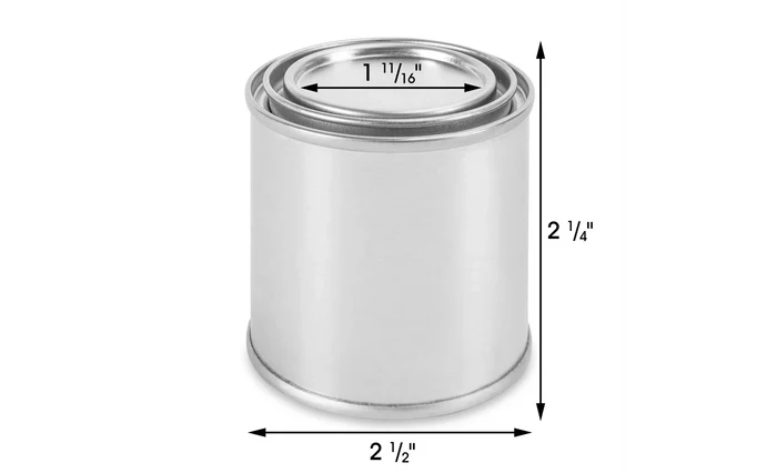 4oz Silver Paint Can Soy Candle (Unlabeled or Custom Label)