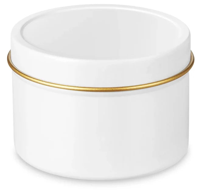 4oz White Tin Soy Candle (Unlabeled or Custom Label)