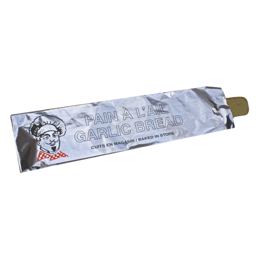 5.25" x 2.25" x 21" Printed Foil Laminated Garlic Bread Bags