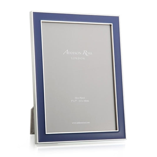 5x7 Denim Blue Enamel Picture Frame, 20-Coat Lacquer, Addison Ross