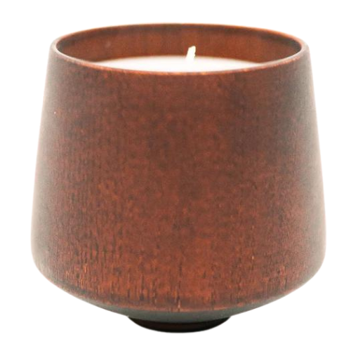 7.5oz Dark Wooden Jar - Soy Candle (Unlabeled or Custom Label)