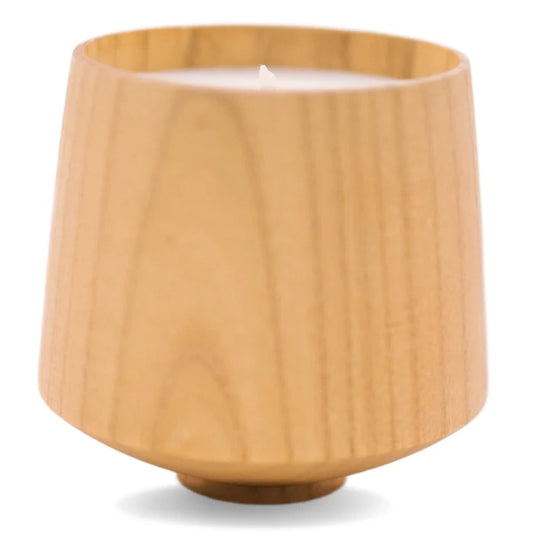7.5oz Light Wooden Jar - Soy Candle (Unlabeled or Custom Label)