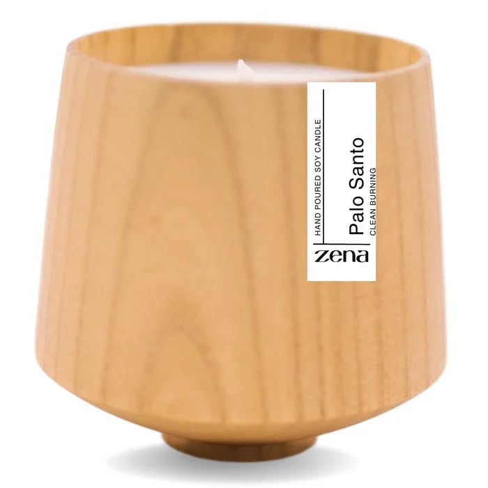 7.5oz Light Wooden Jar - Soy Candle (Unlabeled or Custom Label)